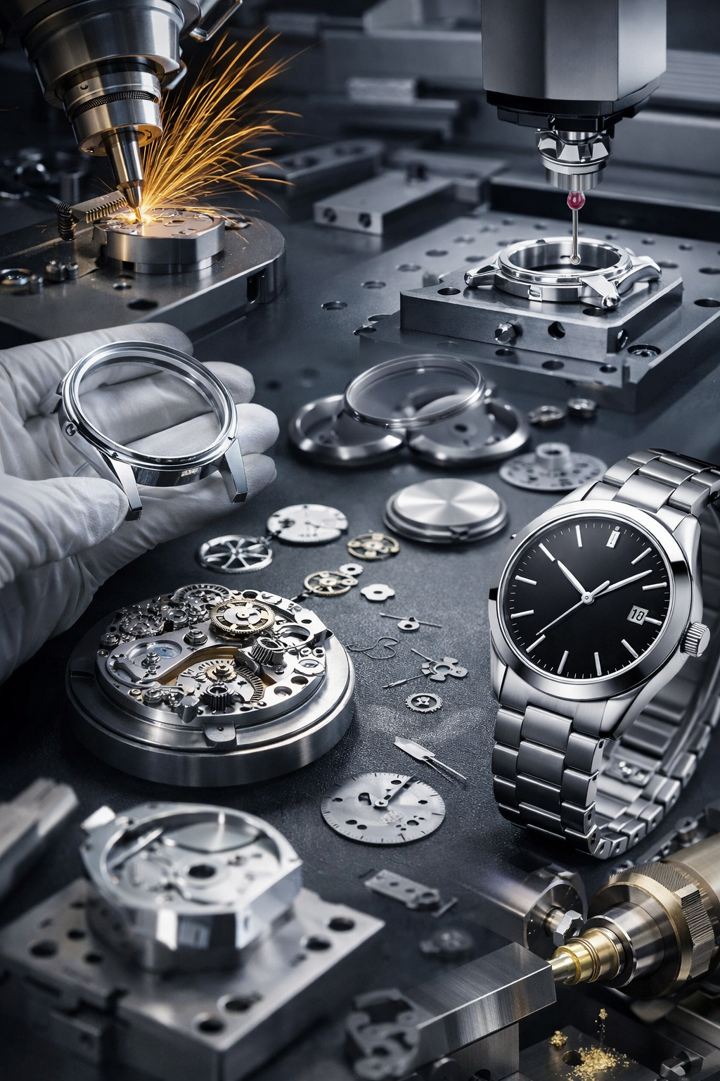Precision watch components production overview