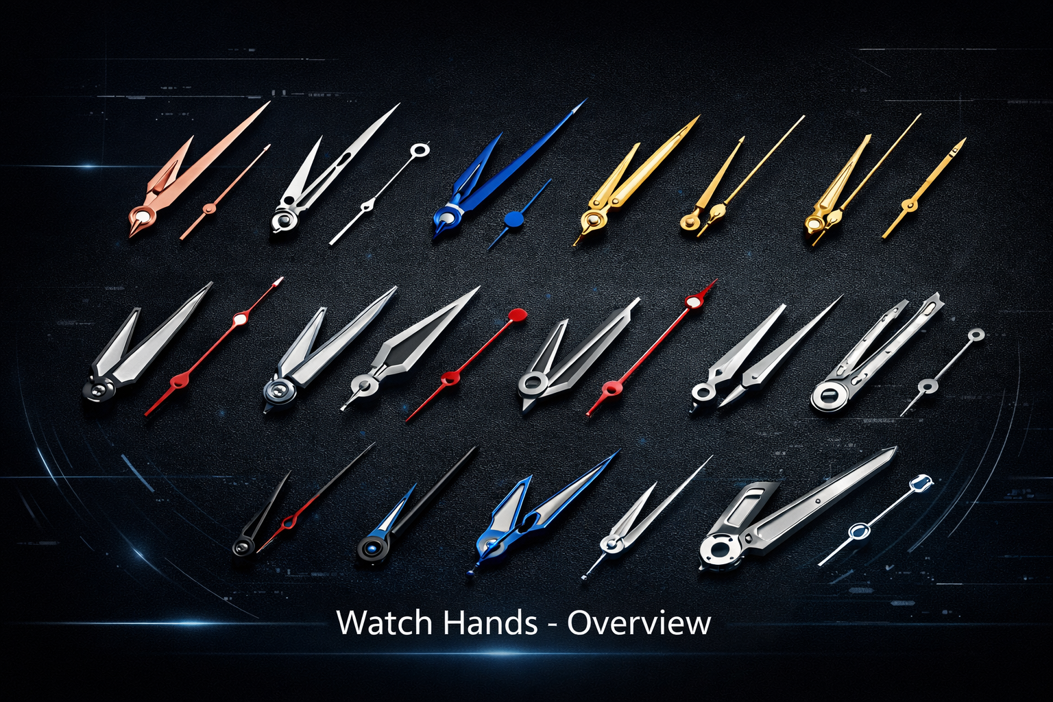Watch hands components